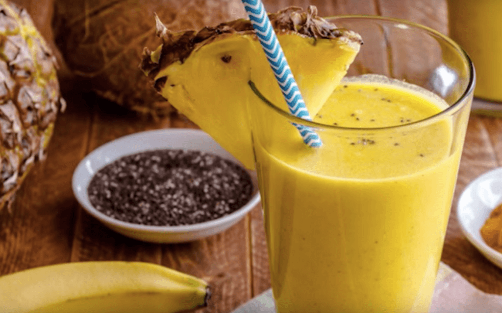 Kurkuma smoothie voor een goede gezondheid Afbeelding
