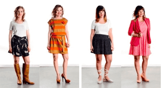 Vrouwen die met kleding hun onderlichaam camoufleren