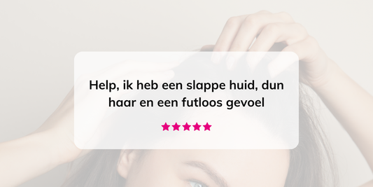 vrouw met dunner wordend haar