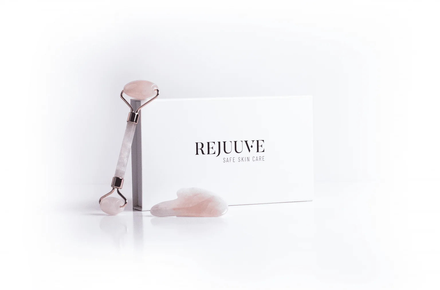 Rose quartz roller + gua sha
